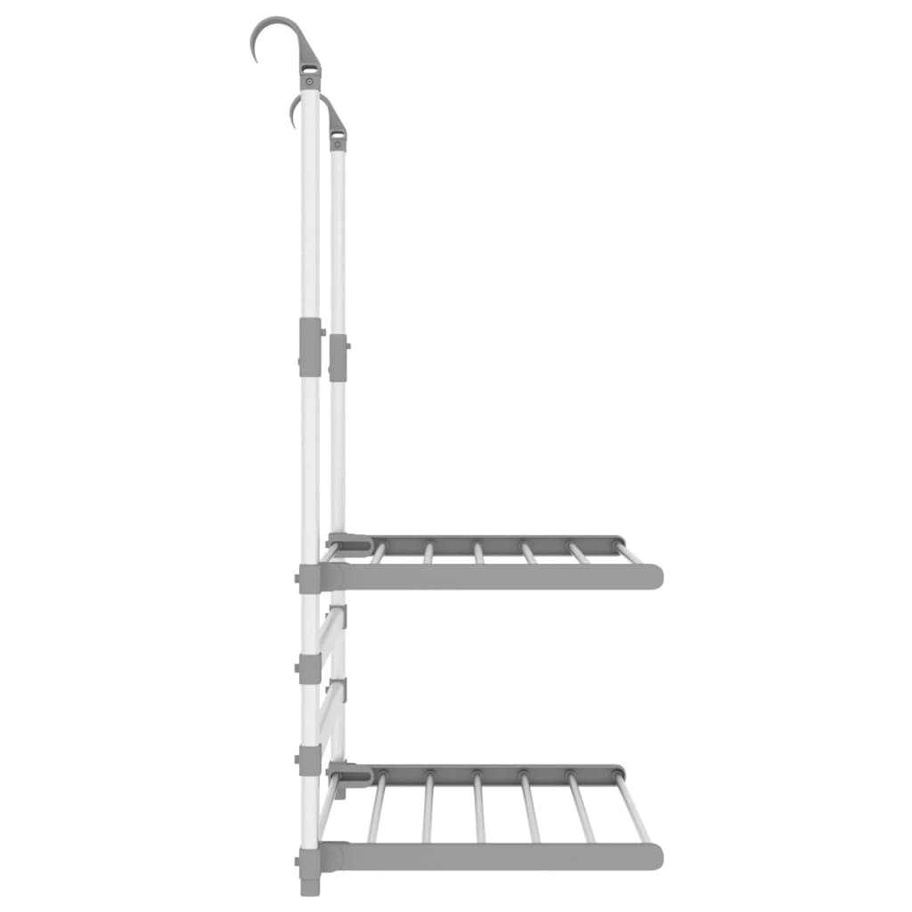 Wäschetrockner für Balkon 89x25x(60-95) cm Aluminium