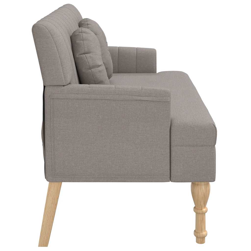Sitzbank mit Kissen Dunkelgrau 113x64,5x75,5 cm Stoff