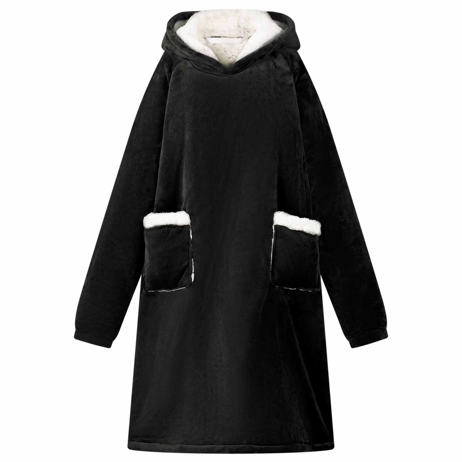 Decken-Hoodie Beige M Fleece und Flanell