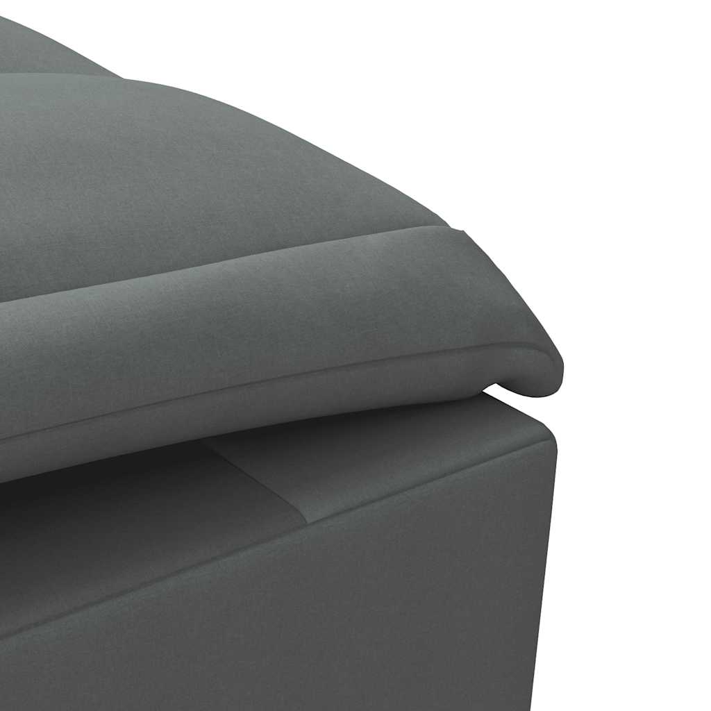 Massage-Chaiselongue mit Nackenrolle Hellgrau Stoff