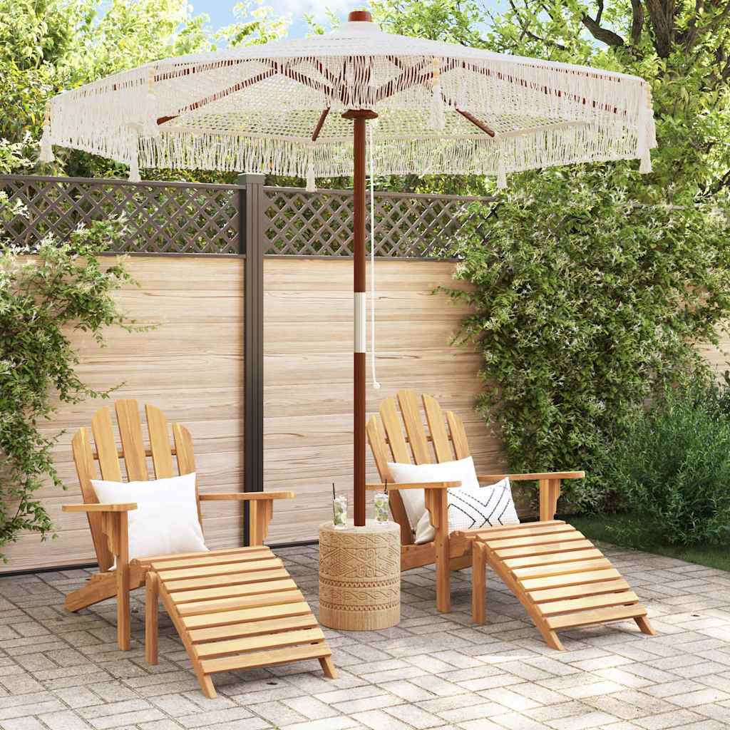 Macrame Sonnenschirm Creme 190 x 190 x 260 cm