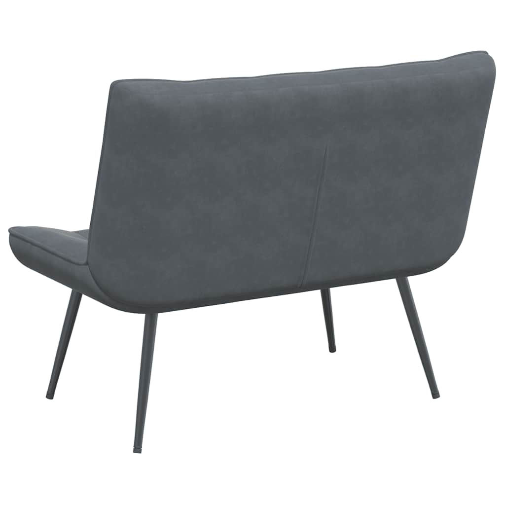 Sitzbank Hellgrau 110x74x84 cm Samt