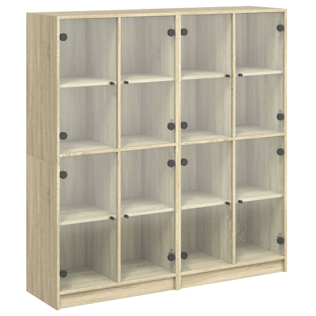 Bücherschrank mit Türen Weiß 136x37x142 cm Holzwerkstoff