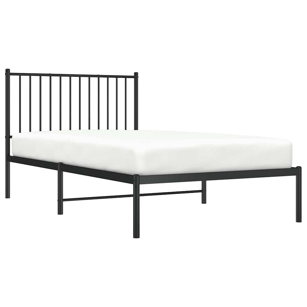 Bettgestell Metall Schwarz 75x190 cm