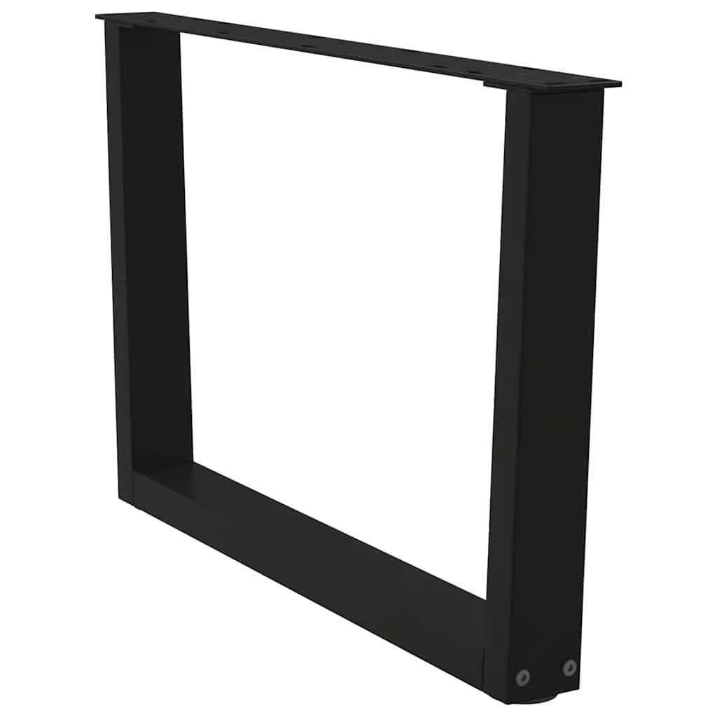 Couchtischbeine V-Form 2 Stück Schwarz 30x(30-31,3) cm Stahl