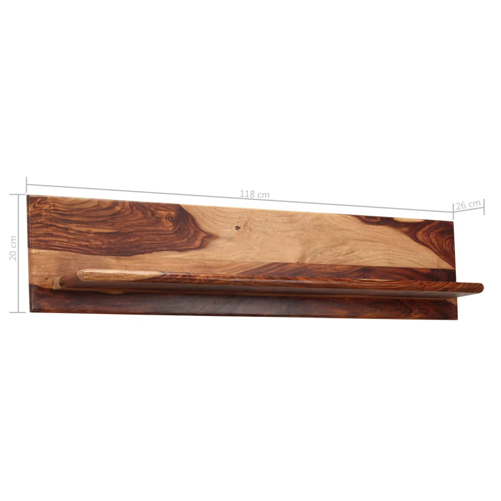 Wandregale 2 Stk. 58x26x20 cm Massivholz Akazie