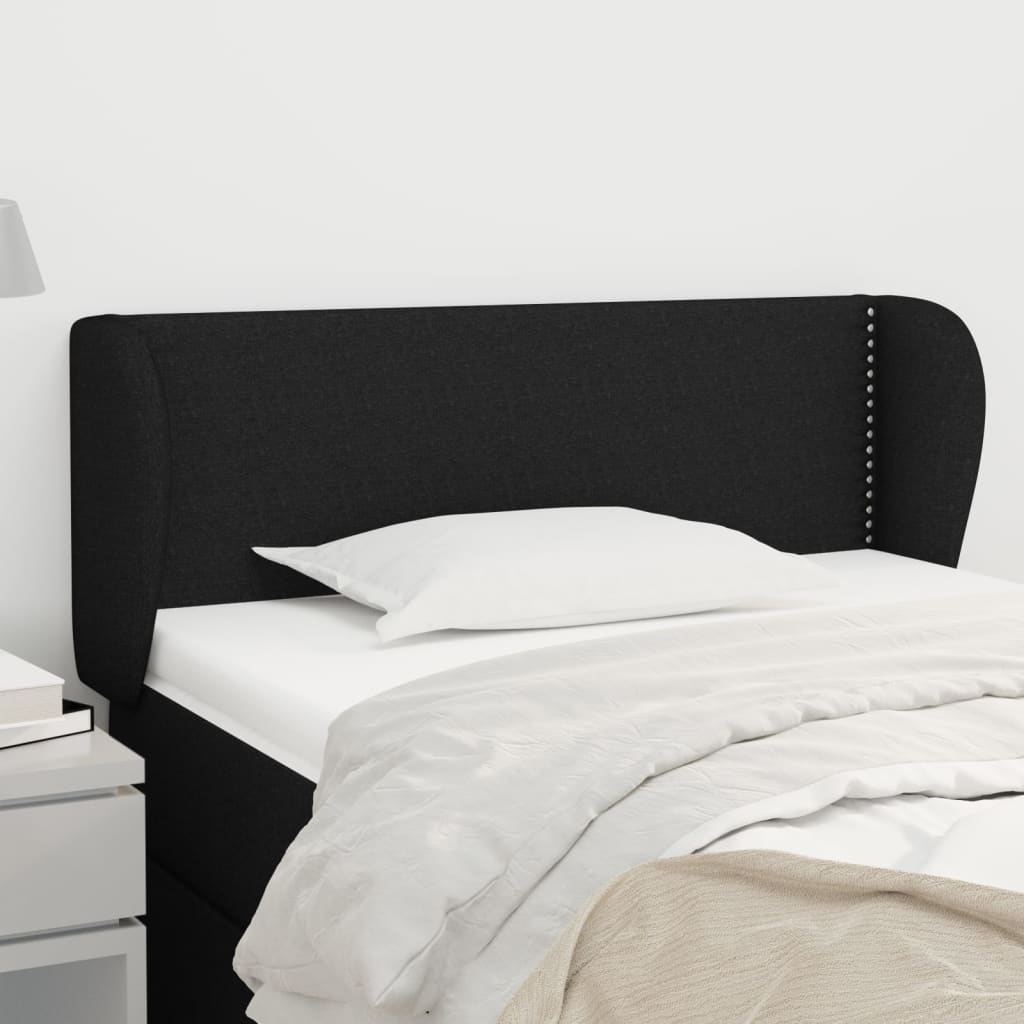 Kopfteil mit Ohren Dunkelgrau 83x23x78/88 cm Stoff