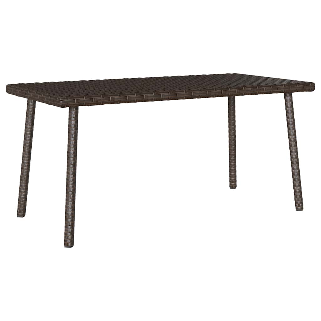 Garten-Couchtisch Rechteckig Schwarz 40x40x37 cm Poly Rattan