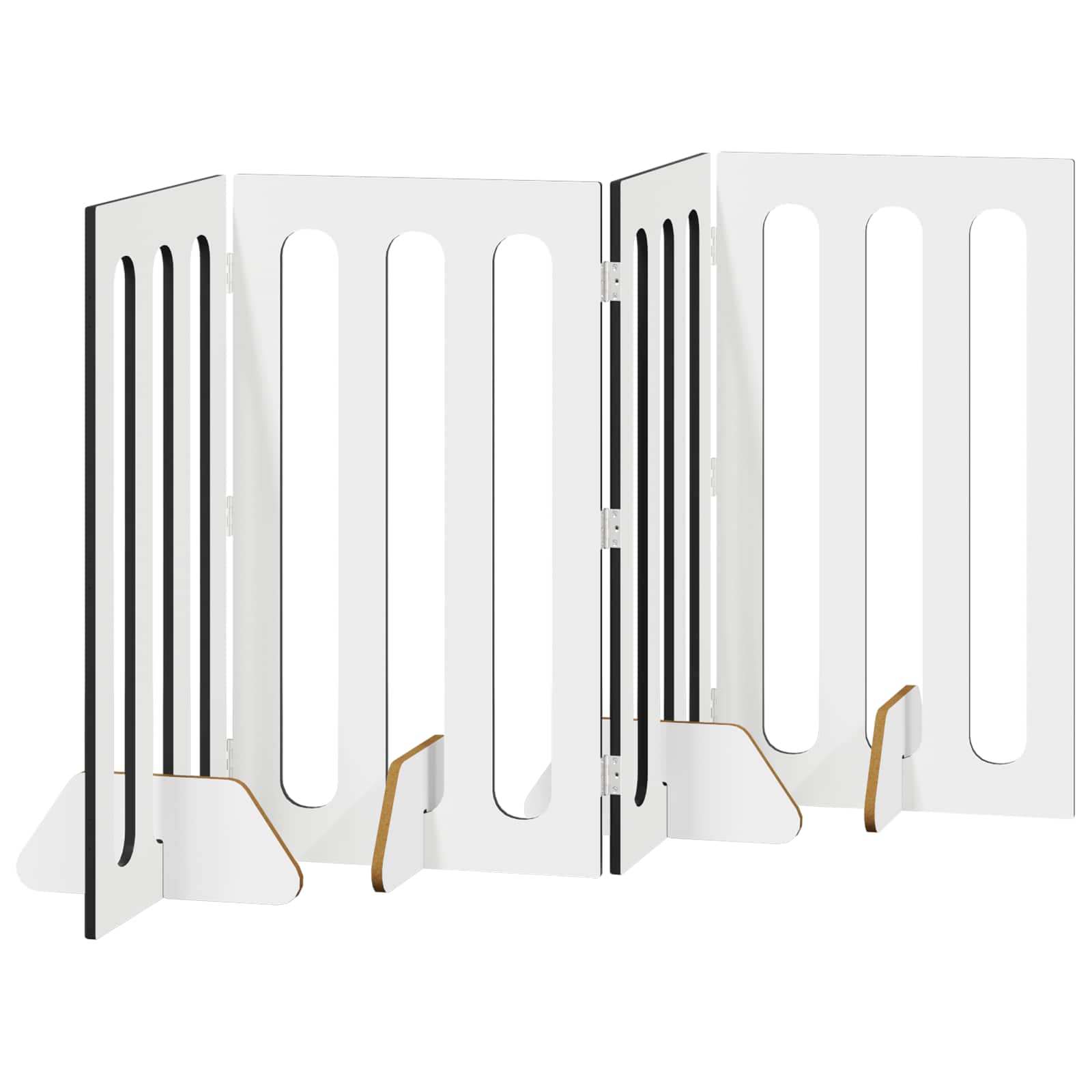 Faltbarer Haustierzaun 2 pcs Weiß 100,5 x 38 x 70 cm