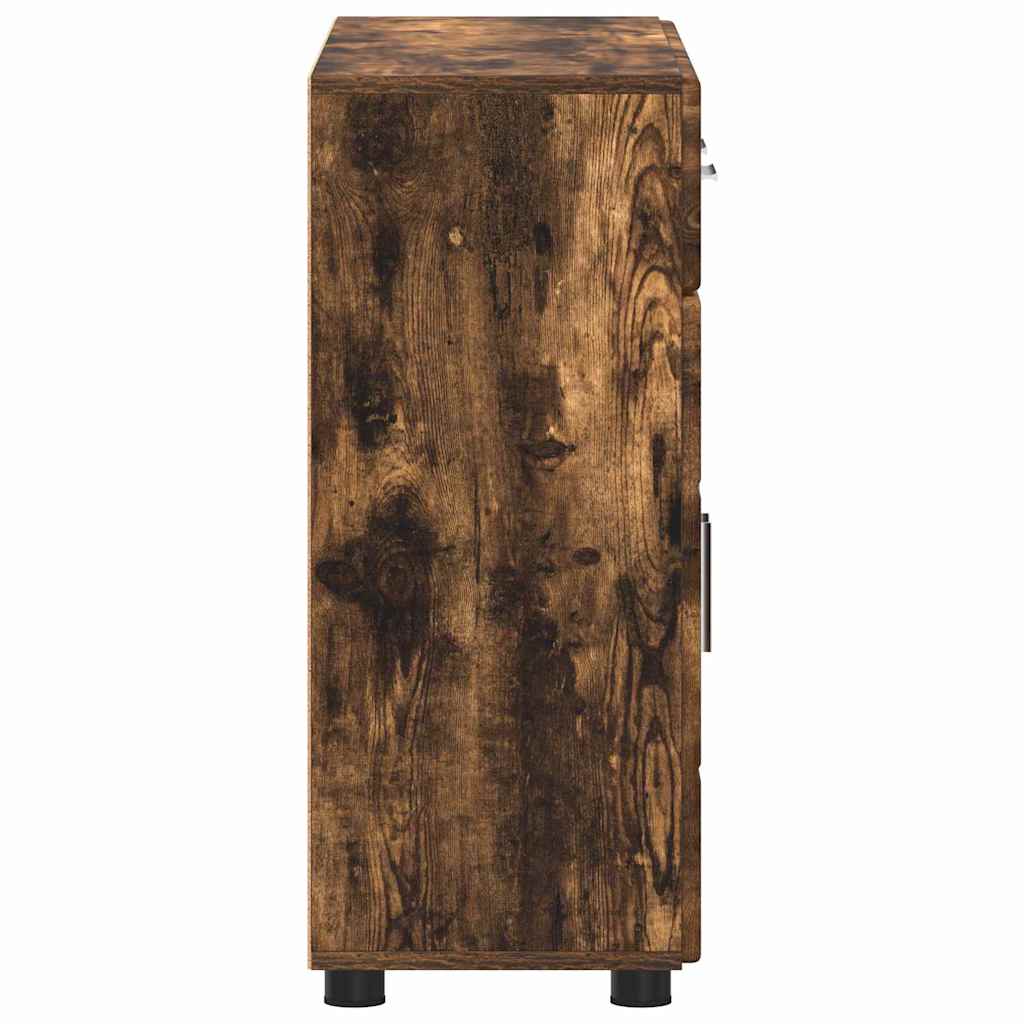 Highboard mit Regal FLORIN Weiß 60 x 35 x 182 cm Holzwerkstoff