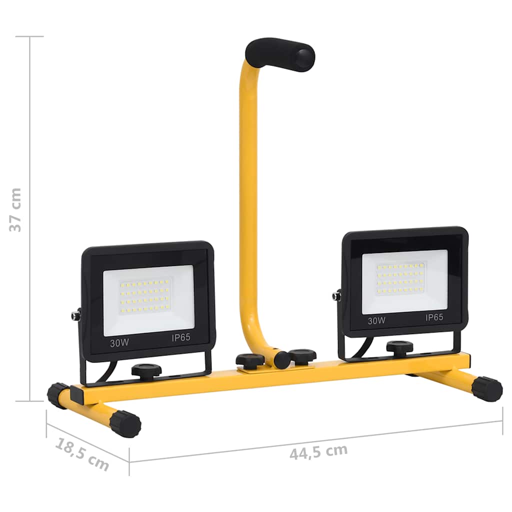 LED-Fluter mit Handgriff 2x10 W Warmweiß