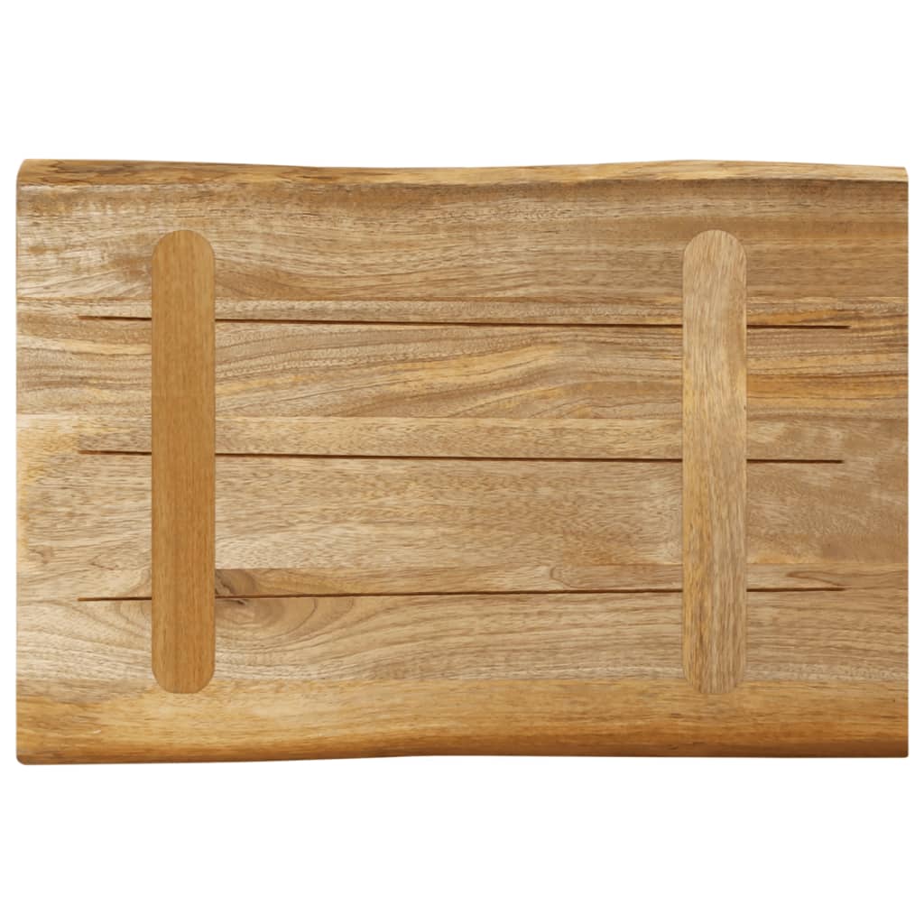 Tischplatte 40x40x2,5 cm Rechteckig Massivholz Akazie Baumkante