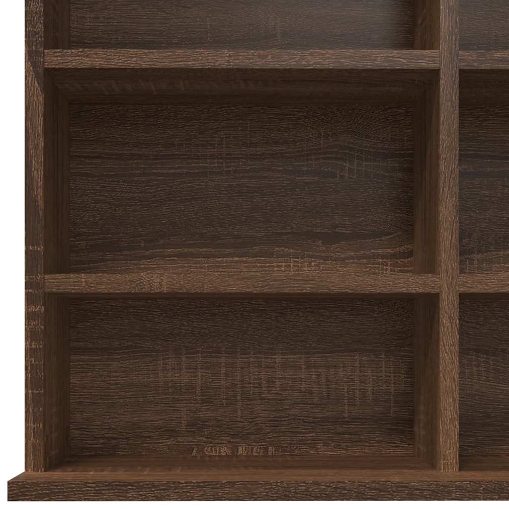 CD Regal Schwarz Eichen-Optik 101 x 23 x 177,5 cm Holzwerkstoff