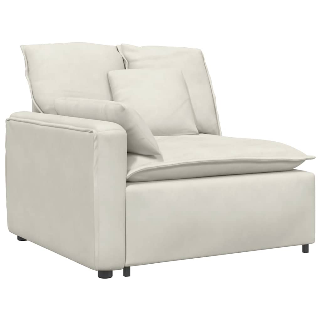 Modulares Sofa mit Kissen Blau