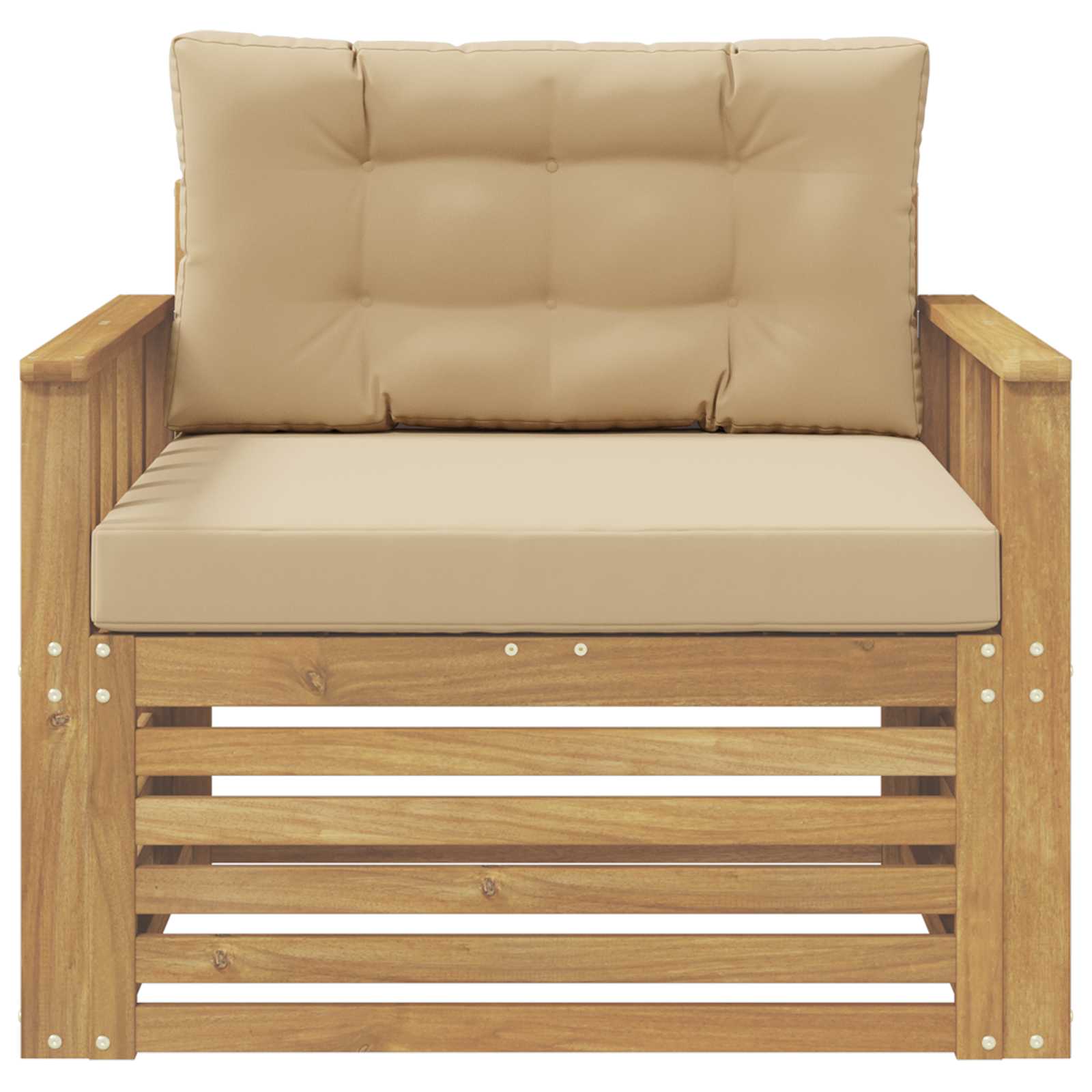 2 Stück Outdoor-Sofa Natur