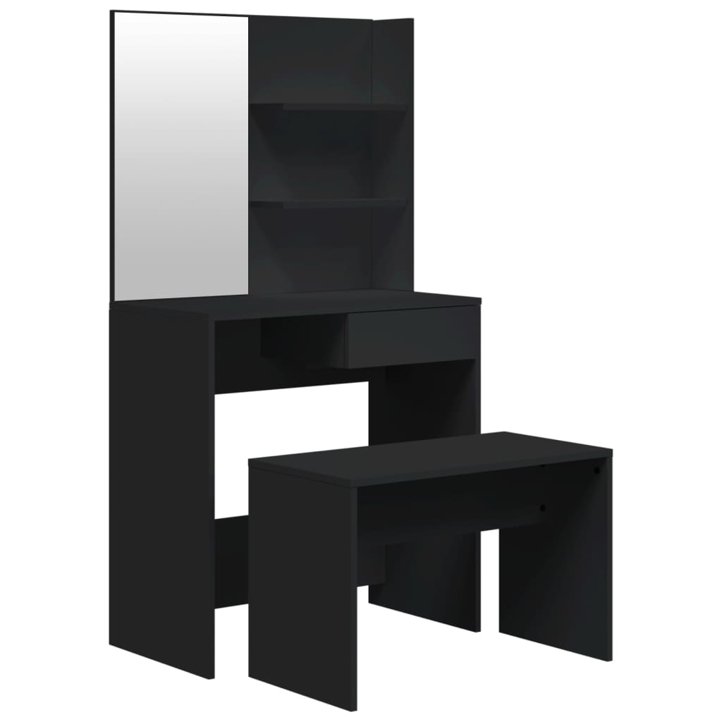 Schminktisch-Set Weiß 74,5x40x141 cm