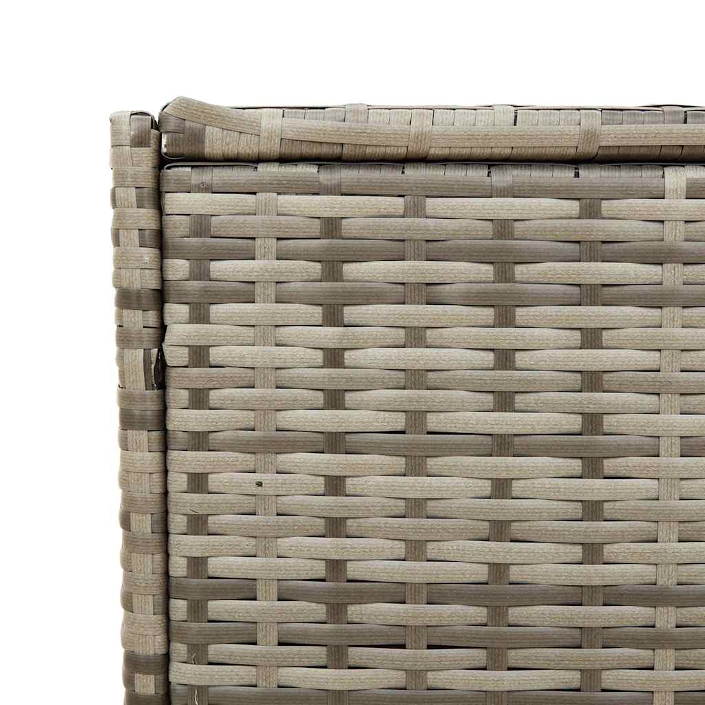 Gartentruhe Schwarz 283L Poly Rattan
