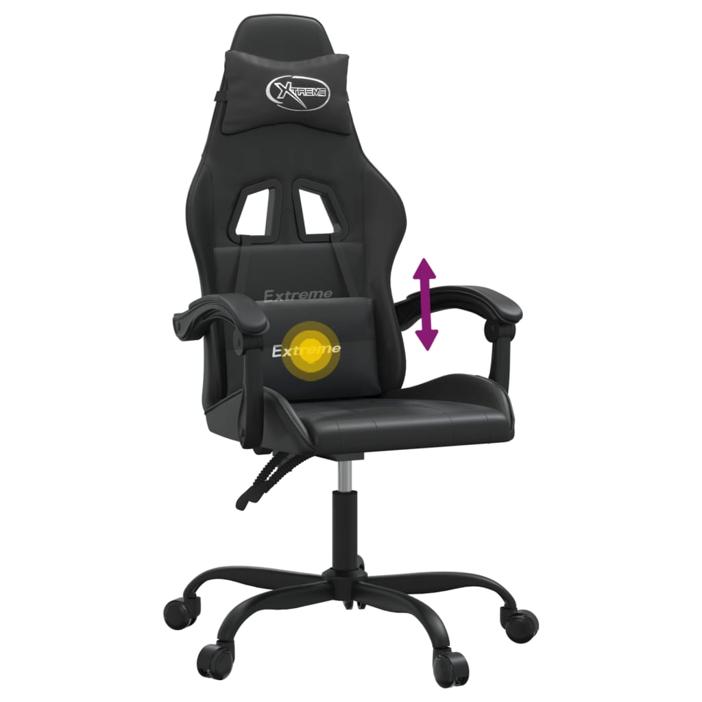 Gaming-Stuhl Drehbar Schwarz und Rot Kunstleder