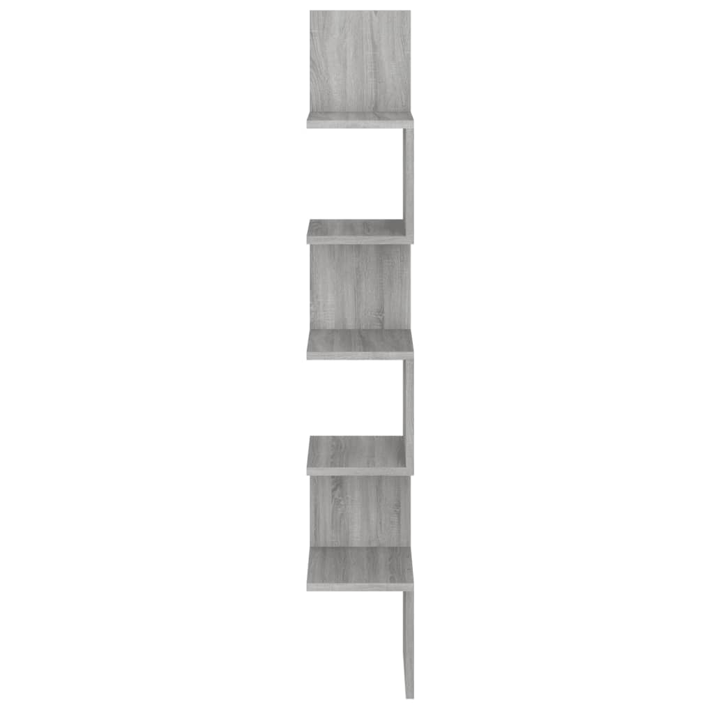 Wand-Eckregal Weiß 20x20x127,5 cm Holzwerkstoff