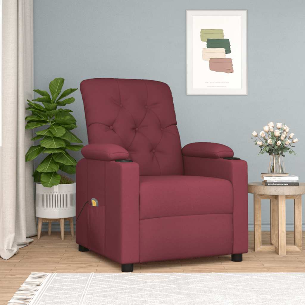 Massagesessel Schwarz Stoff