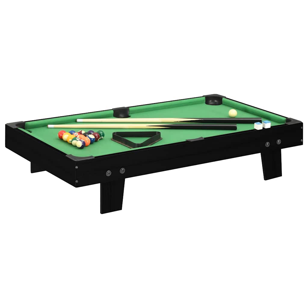 3-Fuß-Mini-Billardtisch 92×52×19 cm Braun und Grün