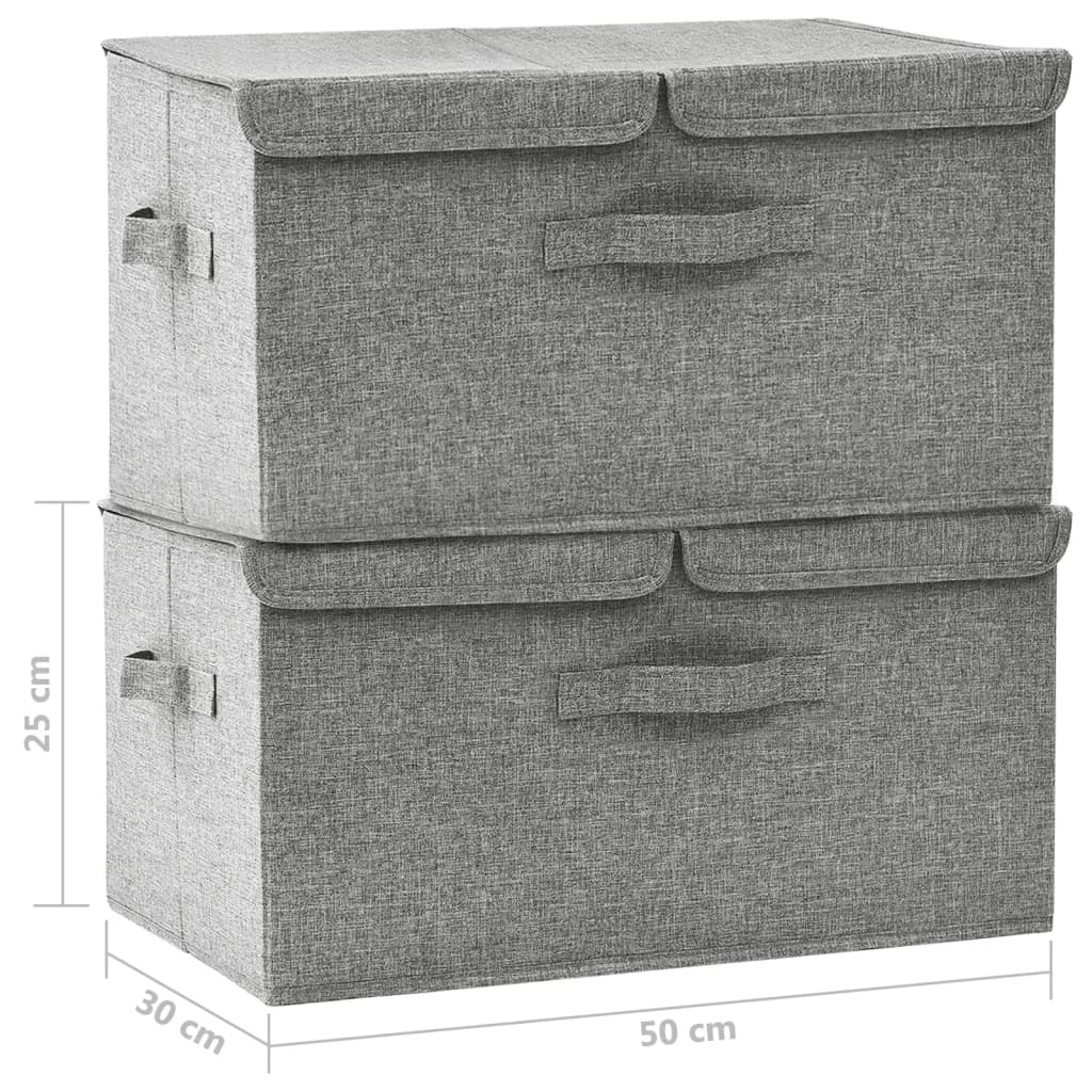 Aufbewahrungsbox Stoff 50x30x25 cm Anthrazit