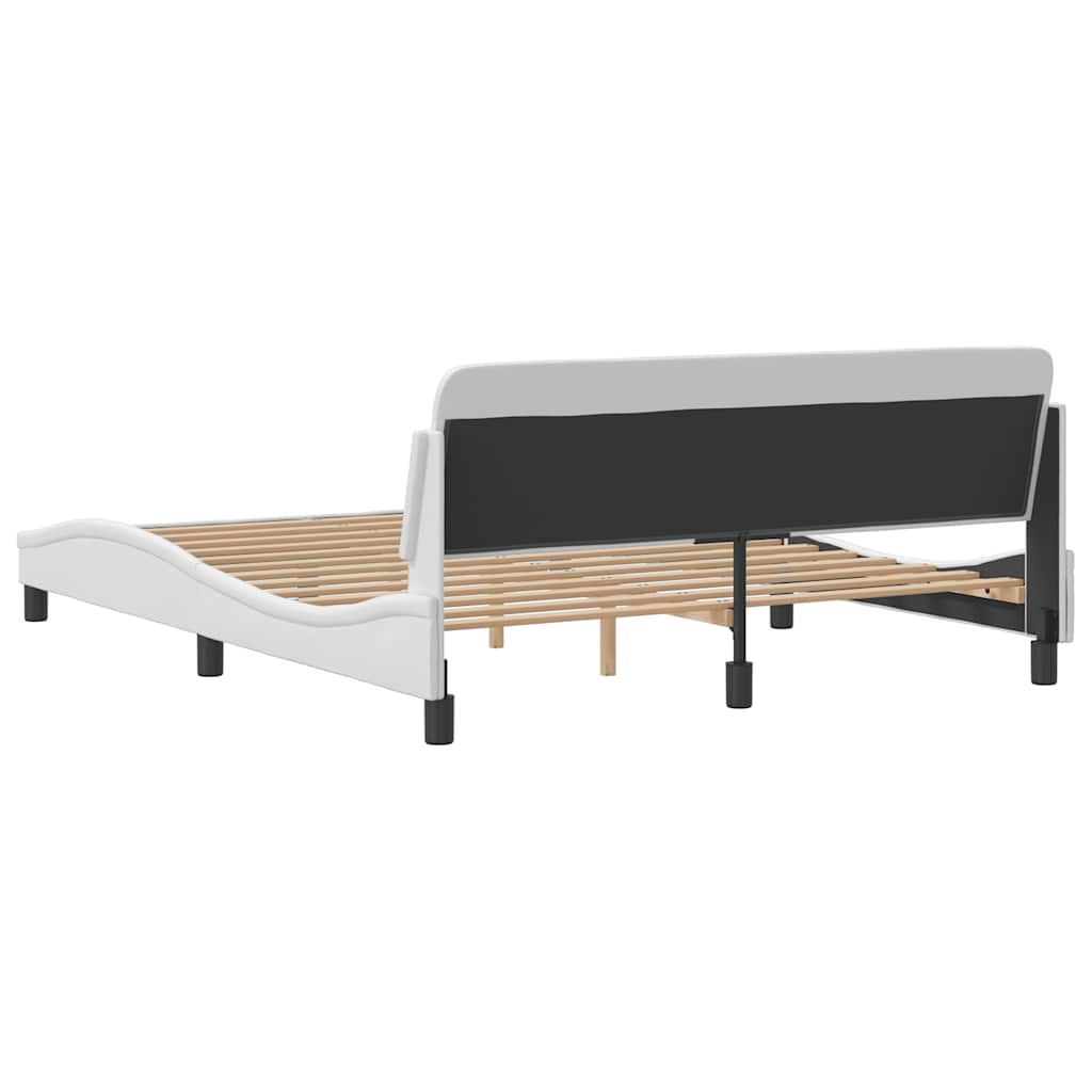 Bettgestell "Dover" Schwarz 80x200 cm Kunstleder