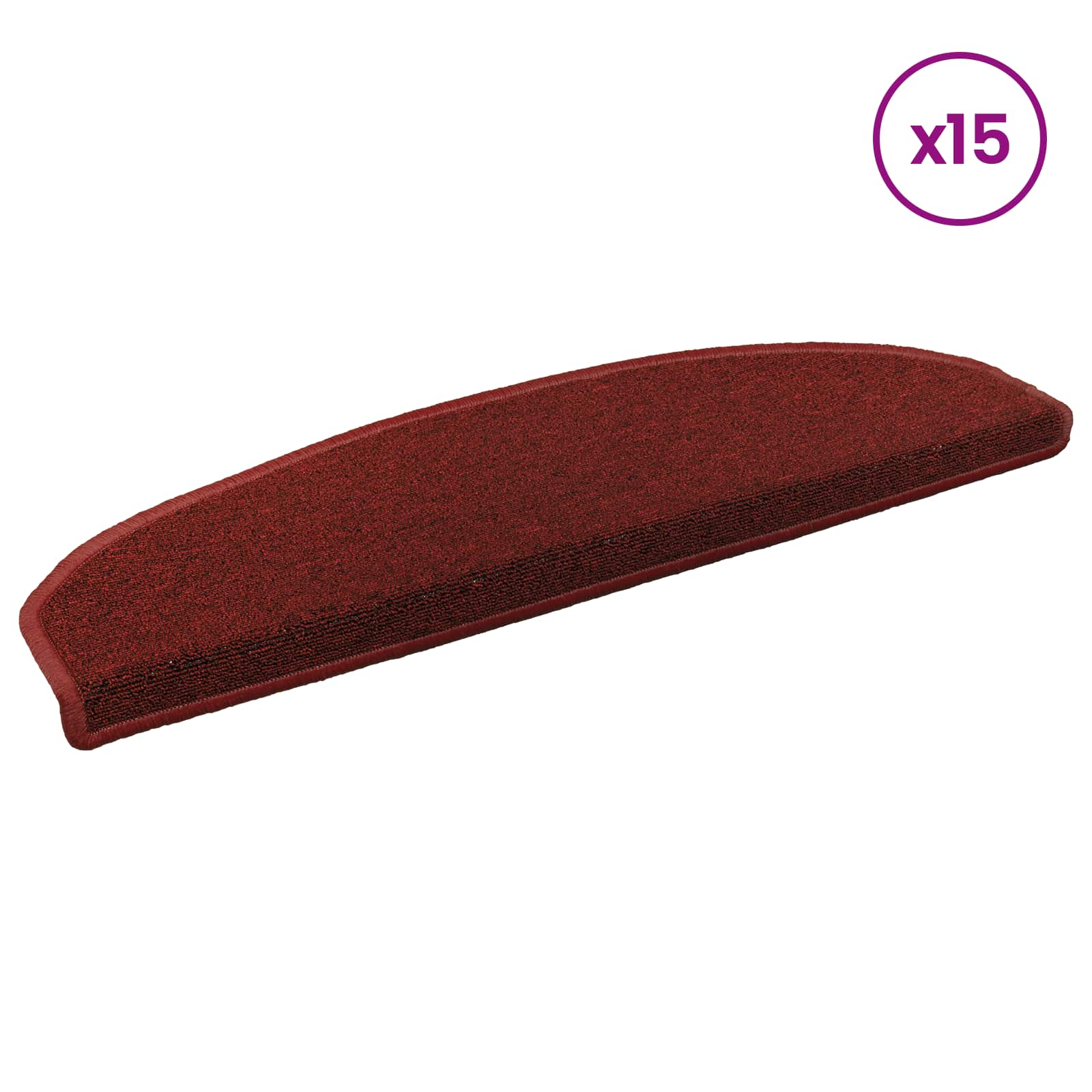 Stufenmatten 15 Stk. 56x17x3 cm Anthrazit Halbrund