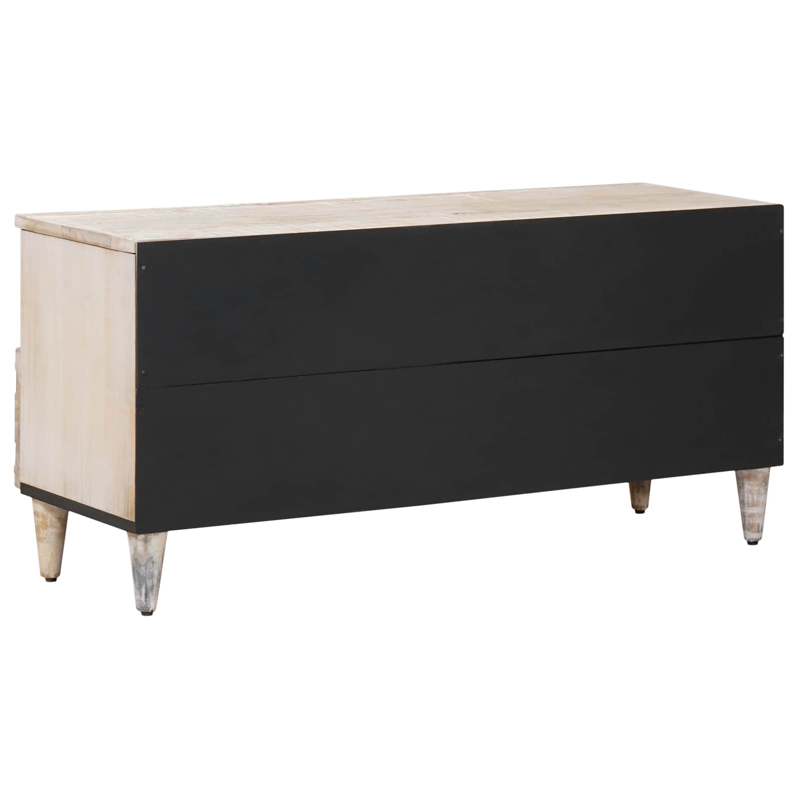 TV-Schränk mit Regal Braun 100 x 33,5 x 46 cm Massivholz Mango