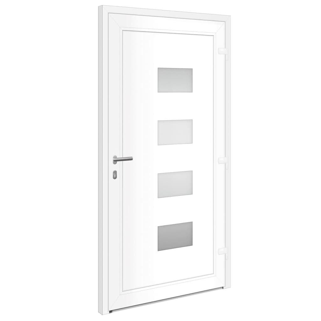 Haustür Anthrazit 100x210 cm Aluminium und PVC