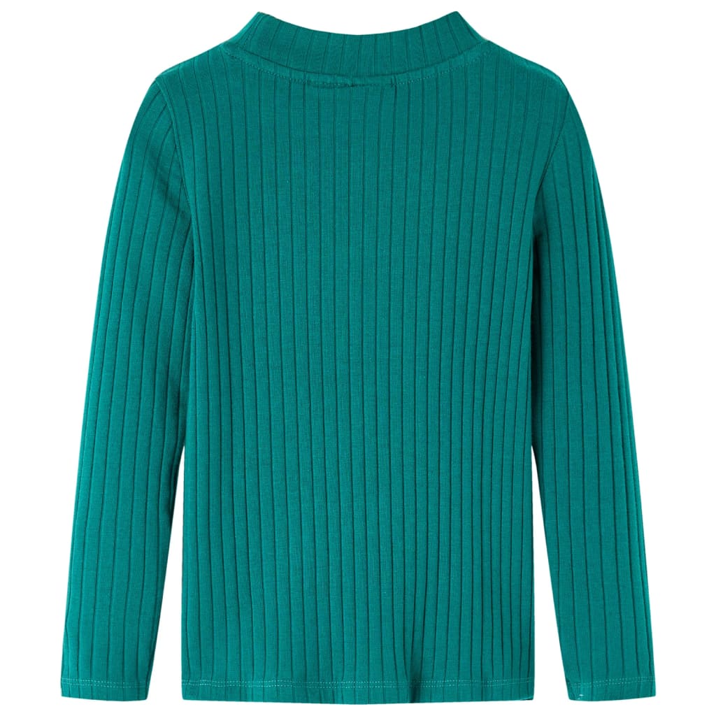 Kinder-Langarmshirt Rippstrick Knallrosa 116