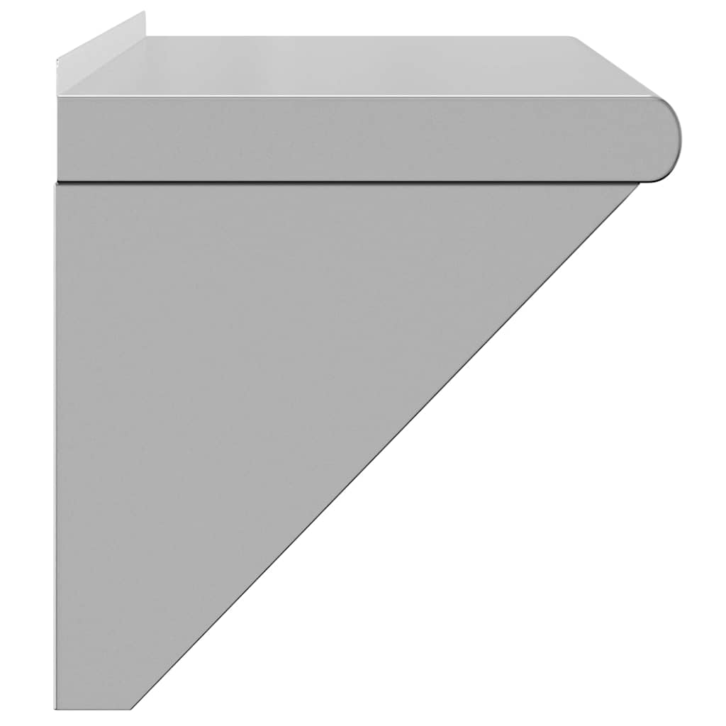 Wandregal 100x45x31 cm Silbern Edelstahl