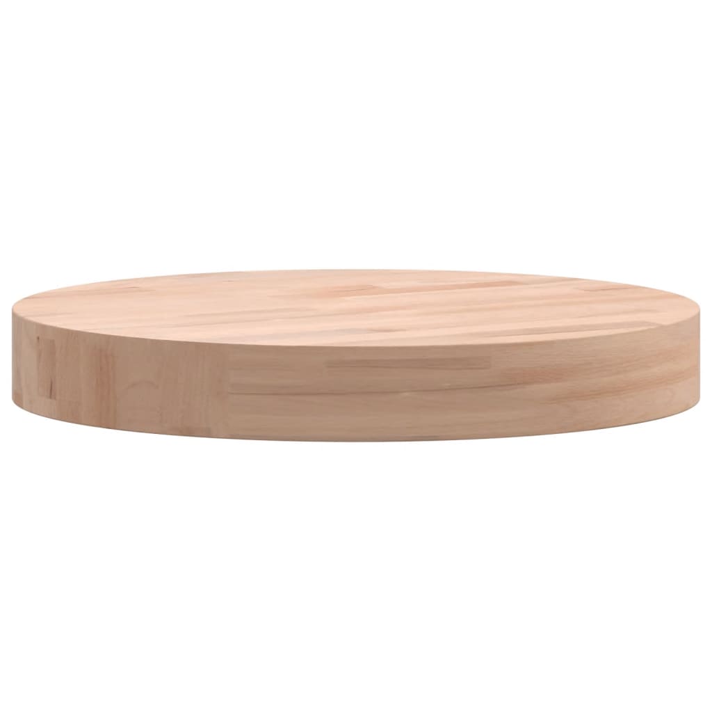 Tischplatte Ø30x1,5 cm Rund Massivholz Buche