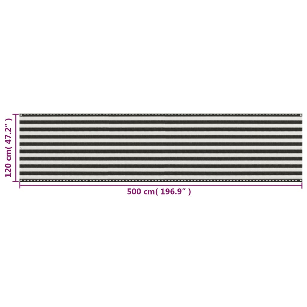 Balkon-Sichtschutz Anthrazit 75x300 cm HDPE