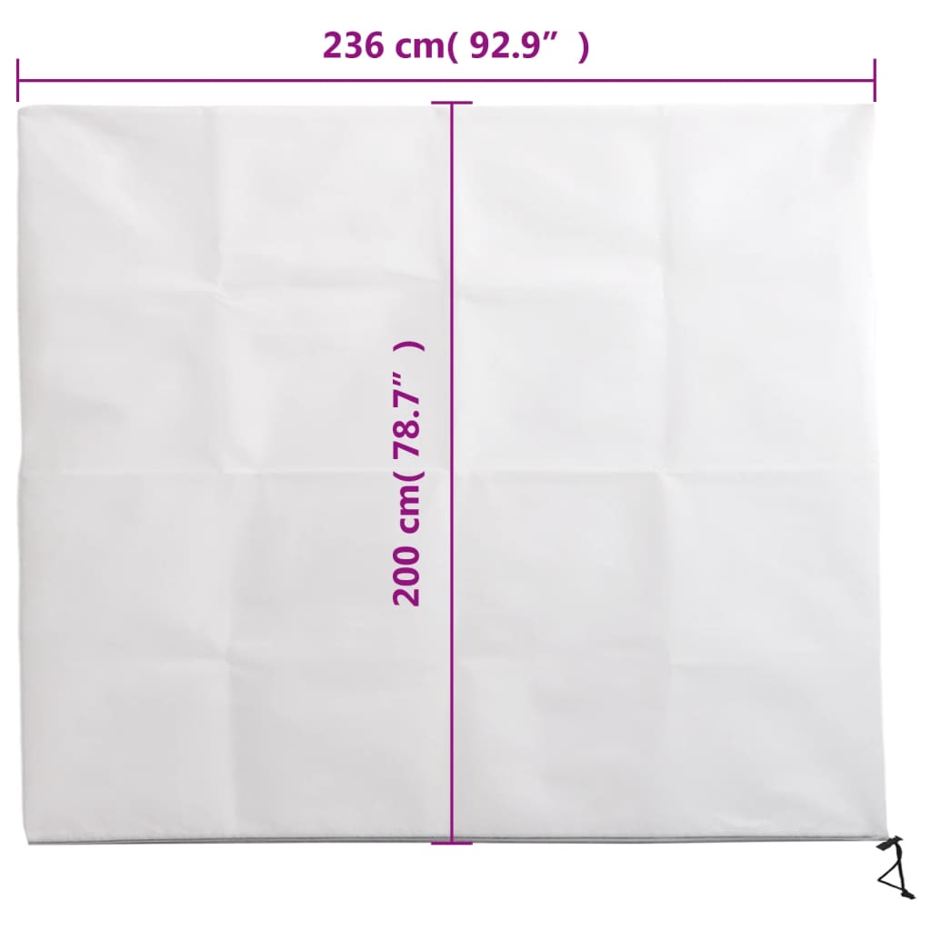 Wintervlies mit Reißverschluss 4 Stk. 70 g/m² 1x1,55 m