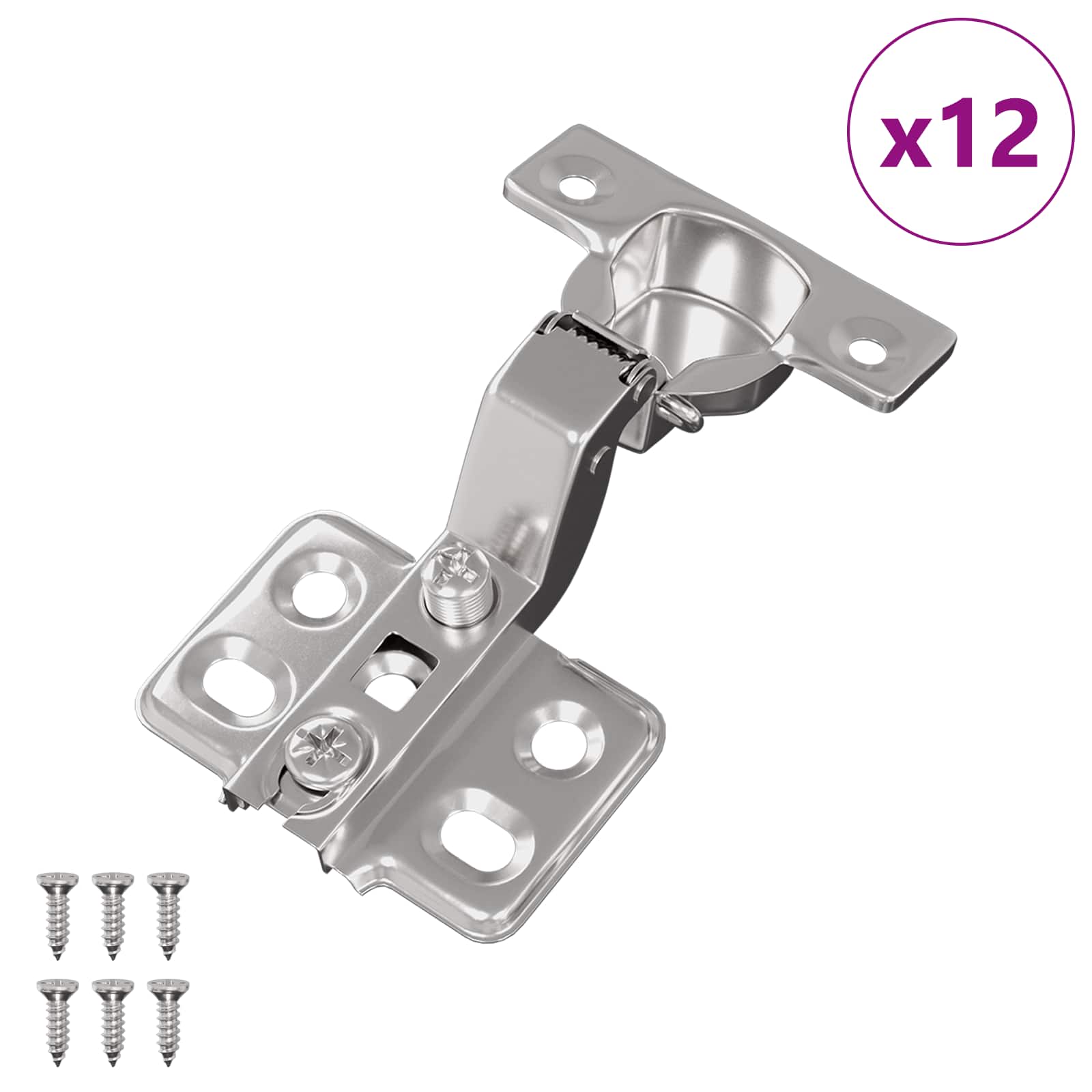 Scharnier 2 pcs Nickel 85 x 52,5 x 9,5 mm Eisen