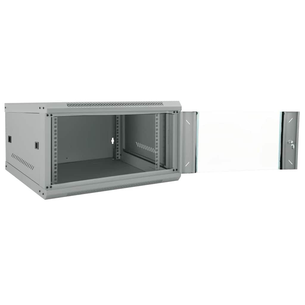 Netzwerkschrank mit Speicher Grau 60 x 45 x 28 cm Stahl