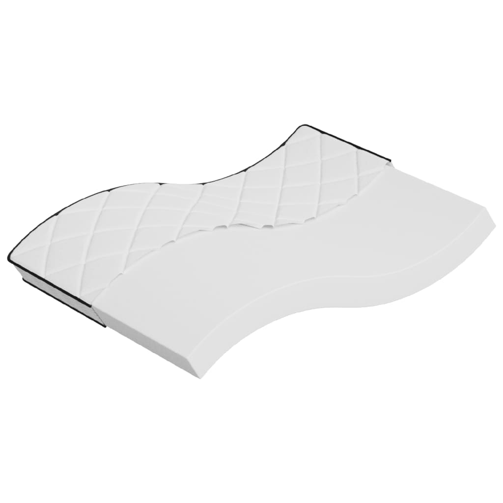 Schaumstoffmatratze für Kind Mittelweich 80 x 160 cm 16 cm Weiß