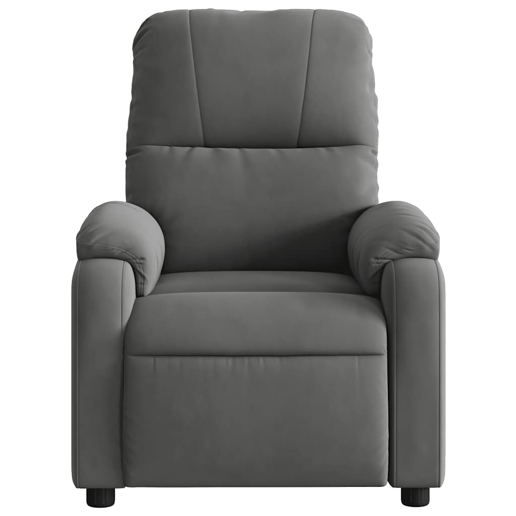 Massagesessel mit Liegefunktion, braun, Mikrofaserstoff