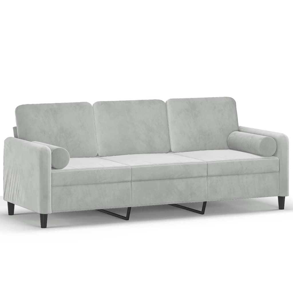 2-Sitzer-Sofa mit Zierkissen Dunkelgrün 120 cm Samt