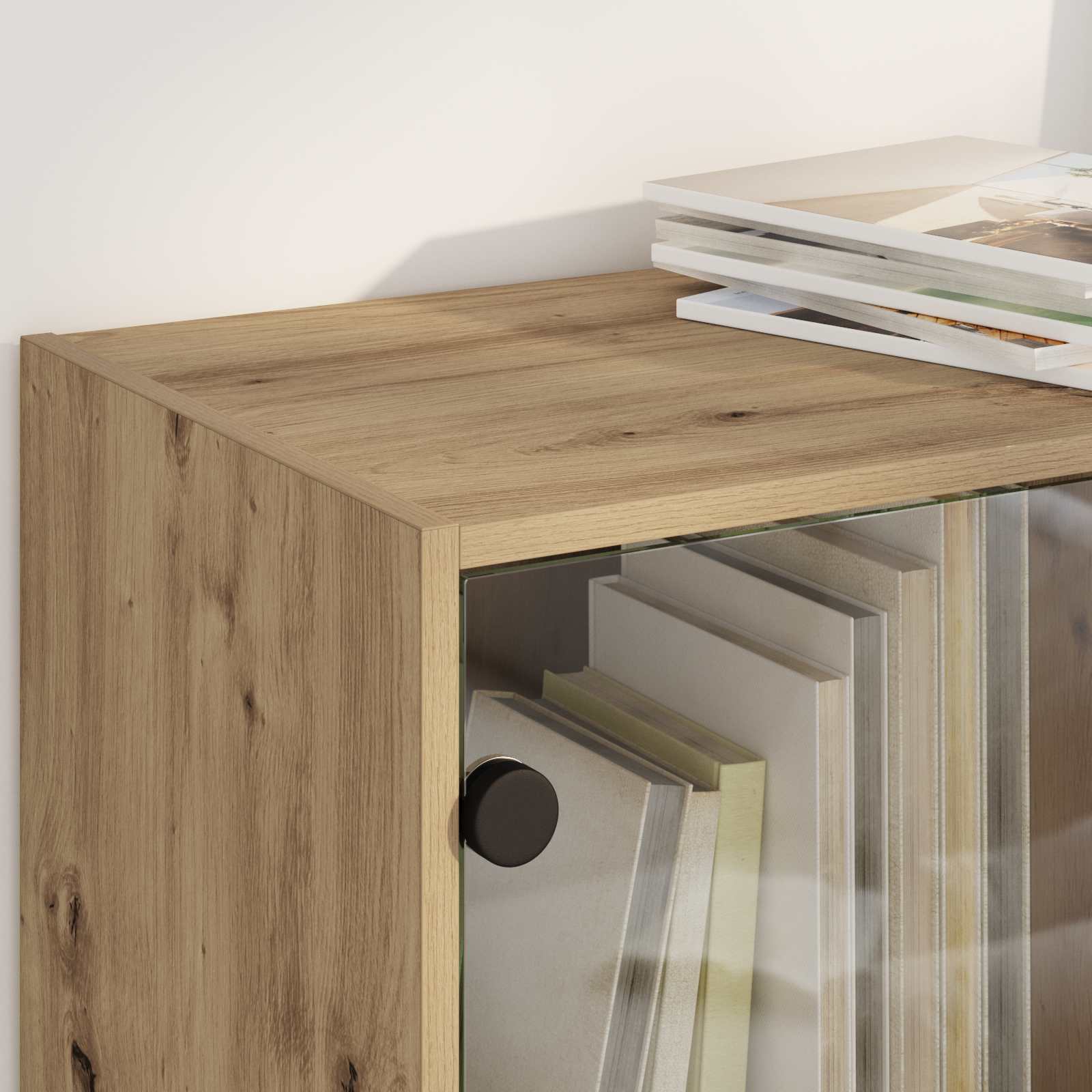 Bücherschrank mit Türen Weiß 136x37x142 cm Holzwerkstoff