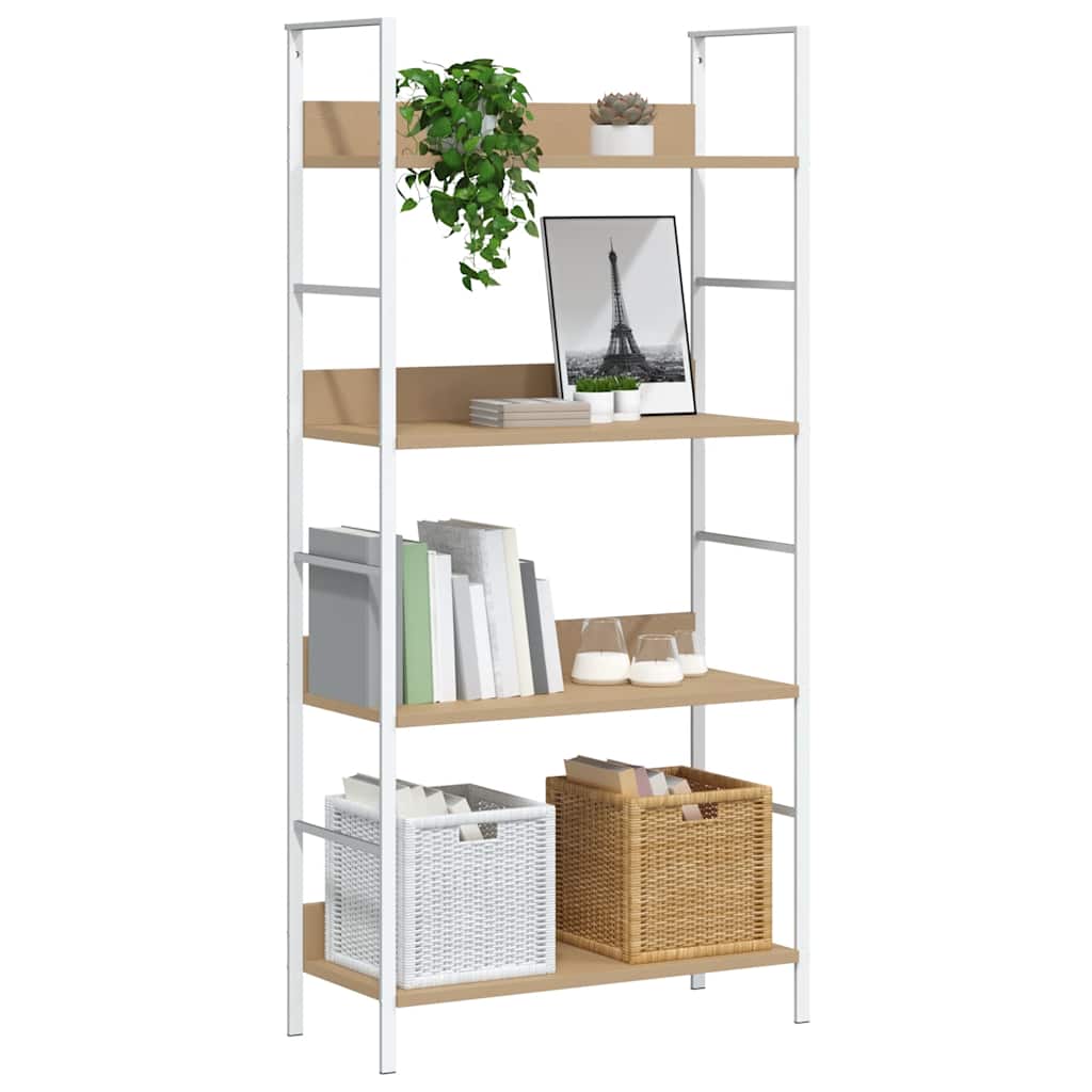 Bücherregal 3 Regalböden Schwarz 60×27,6×90,5 cm Holzwerkstoff