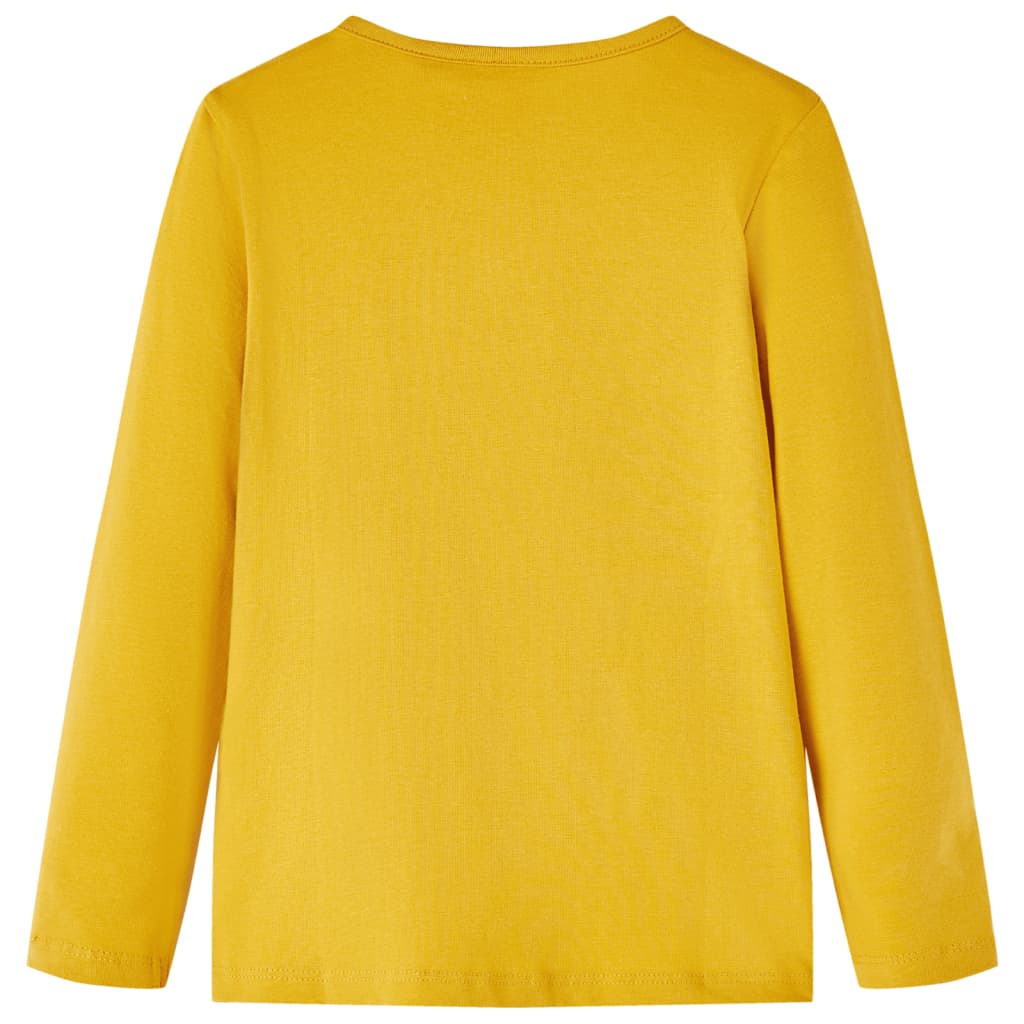Kinder-Langarmshirt Dunkles Ocker 116