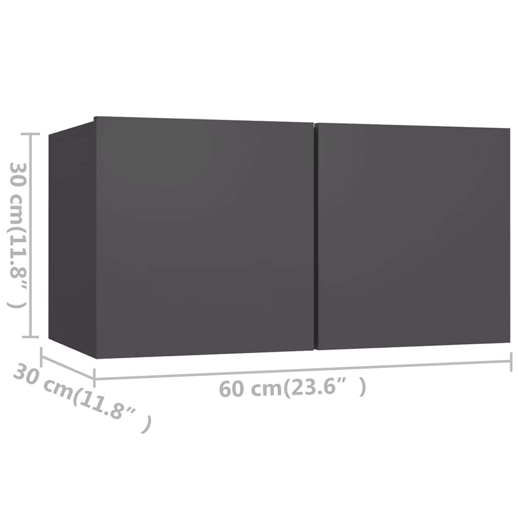 4-tlg. TV-Schrank-Set Weiß Holzwerkstoff