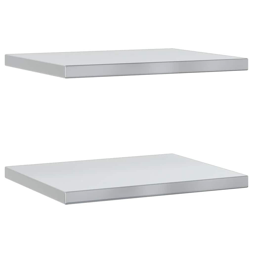 Wandregale 2 Stk. 100x40 cm Silbern Edelstahl
