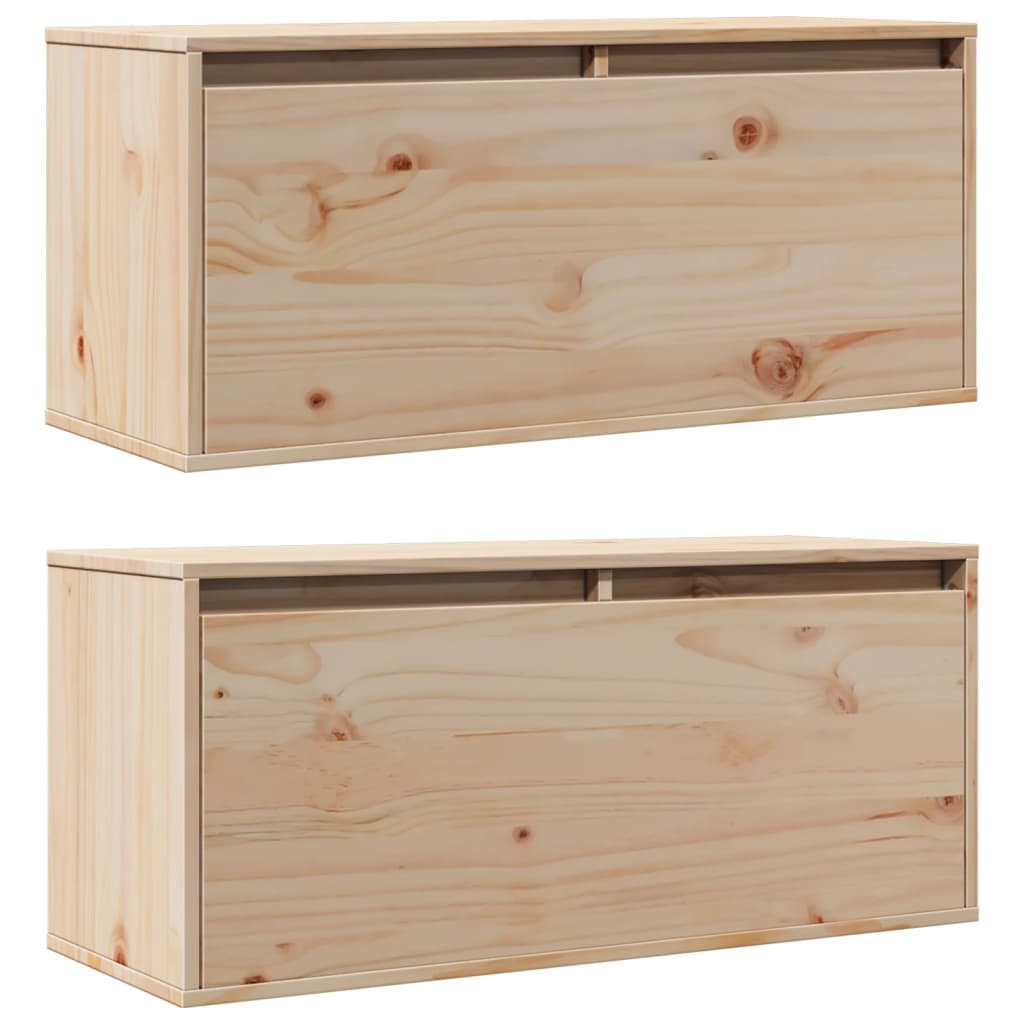Wandschrank 80x30x35 cm Massivholz Kiefer