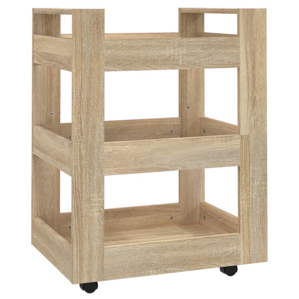 Küchenwagen Weiß 60x45x80 cm Holzwerkstoff