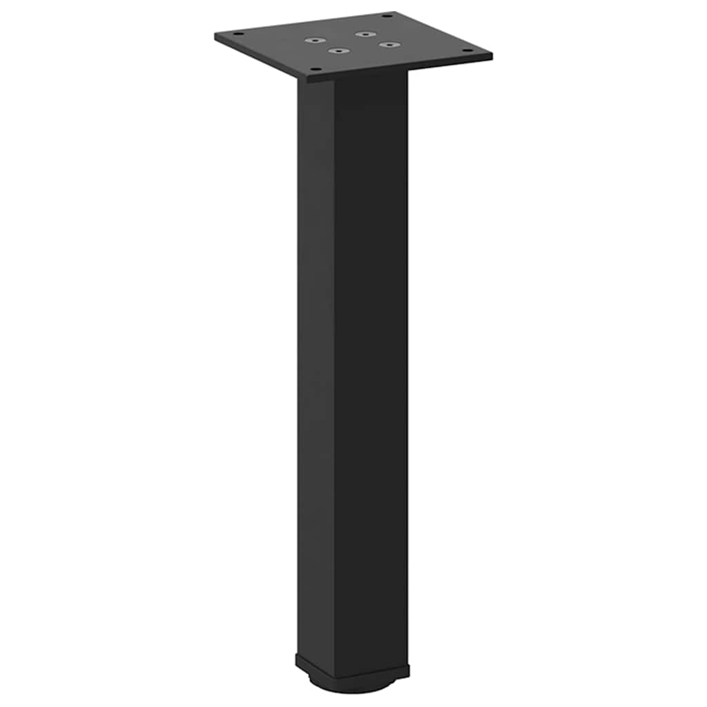 Bartischbeine 4 Stk. Schwarz 100-102 cm Stahl