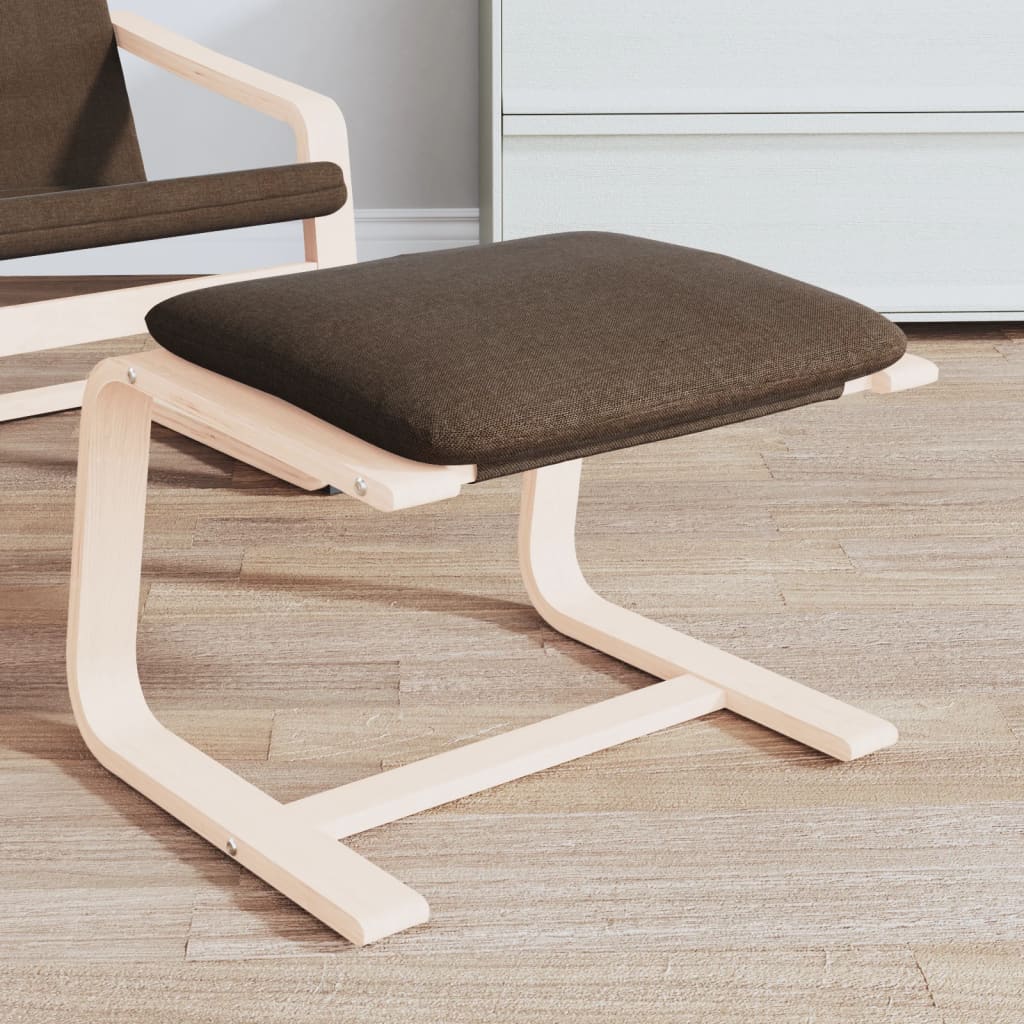 Fußhocker Creme 51x41x40 cm Stoff