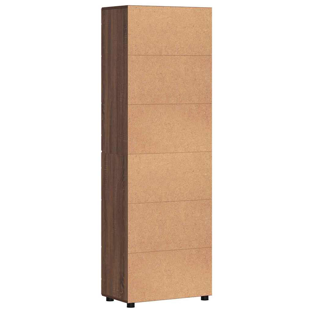 Highboard mit Regal FLORIN Weiß 60 x 35 x 182 cm Holzwerkstoff